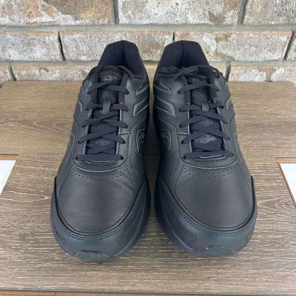Saucony Echelon Walker 3 Shoes Mens 13W Black Walking Casual Lace Up Comfort NEW